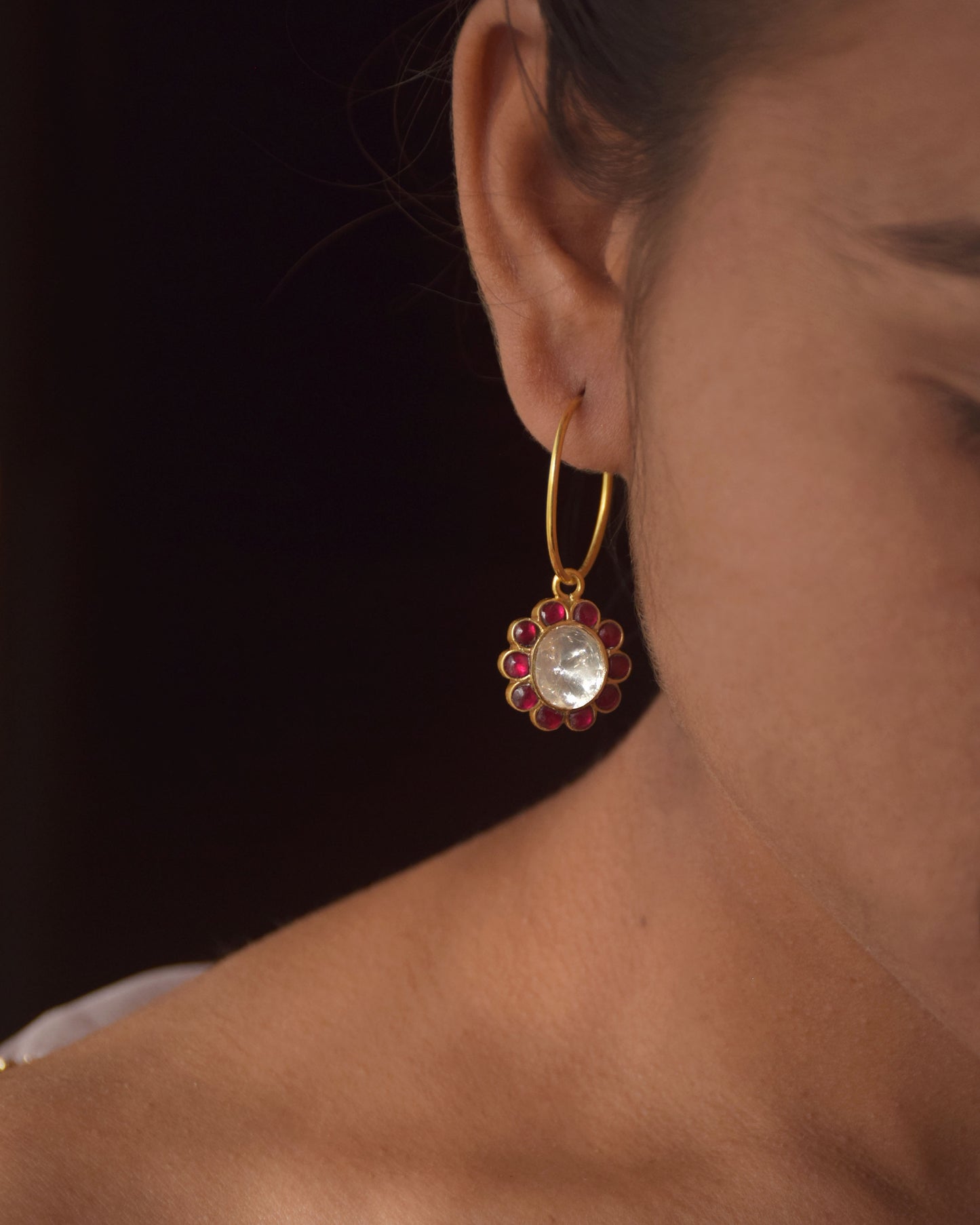 Husna Polki Hoops