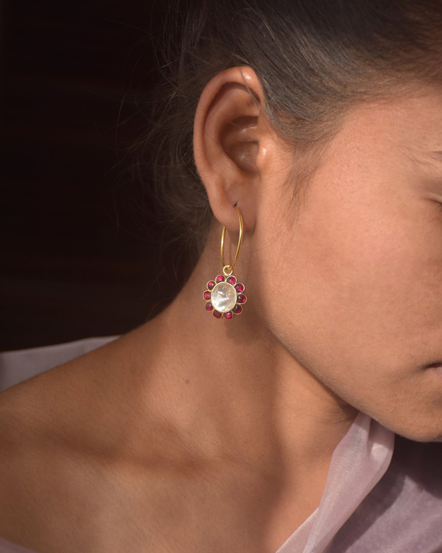 Husna Polki Hoops