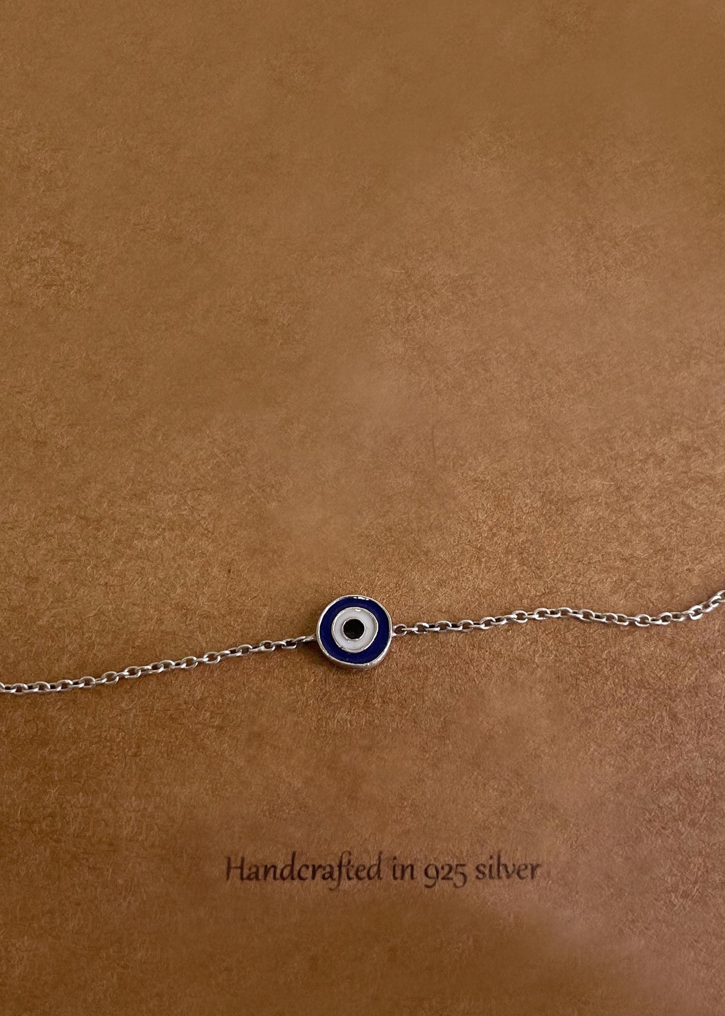 Enamel Evil Eye 92.5 Silver Bracelet