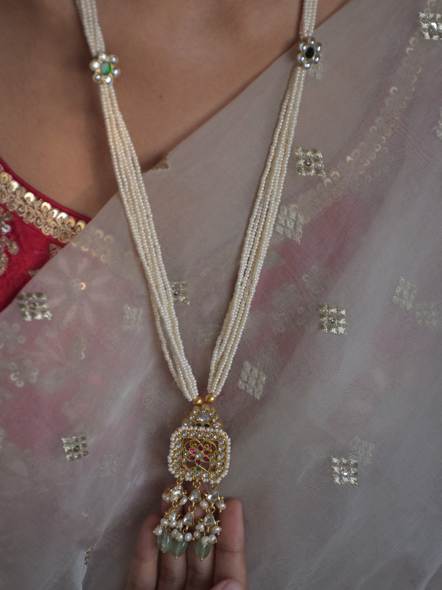 Rani Long Jadau Necklace