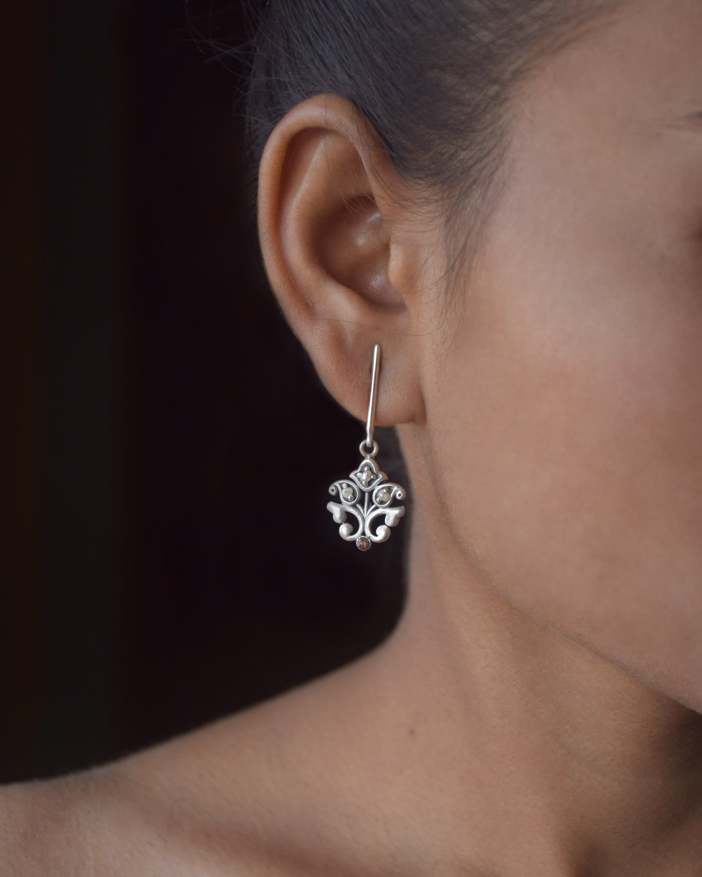 Aparajita Silver Earrings