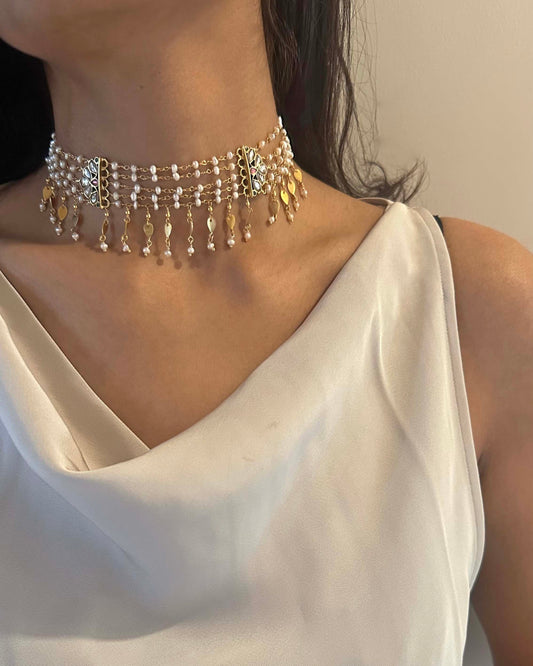 Aafreen Pearl Choker