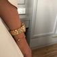 Kali Bracelet crafted from 925 silver with 22-carat gold plating.