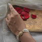 Ranisa Bracelet, a meticulously crafted accessory designed to complement traditional Indian attire with elegant charm.