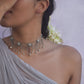Shakuntala Necklace crafted in 92.5 sterling silver, featuring cascading chains that form a graceful layered choker design.
