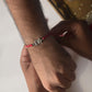 925 Silver Pearl Flower Rakhi – Wrist Shot | NUVI Jewels