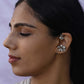 Nirvi Earcuff crafted in 92.5 sterling silver featuring delicate, intricate floral motifs that gracefully wrap around the ear.