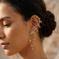 Silver Aarini Earcuffs in 925 sterling silver with gold finish, handcrafted ear cuff jewelry | NUVI JEWELS