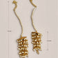 Traditional Jhumri Silver Kaanchain with gold finish, handcrafted festive earring chain by NUVI JEWELS