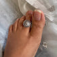 Handmade 92.5 silver toe ring with minimal contemporary styling