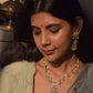 Elegant Lalita Jadau bridal necklace in sterling silver, designed with a floral pendant and layered freshwater pearls for a minimalist bride. Explore elegant sterling silver jewellery, bangles, earrings and rings
Handcrafted in 925 Silver
