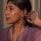 Saadgi Jadau Chandbali Earrings