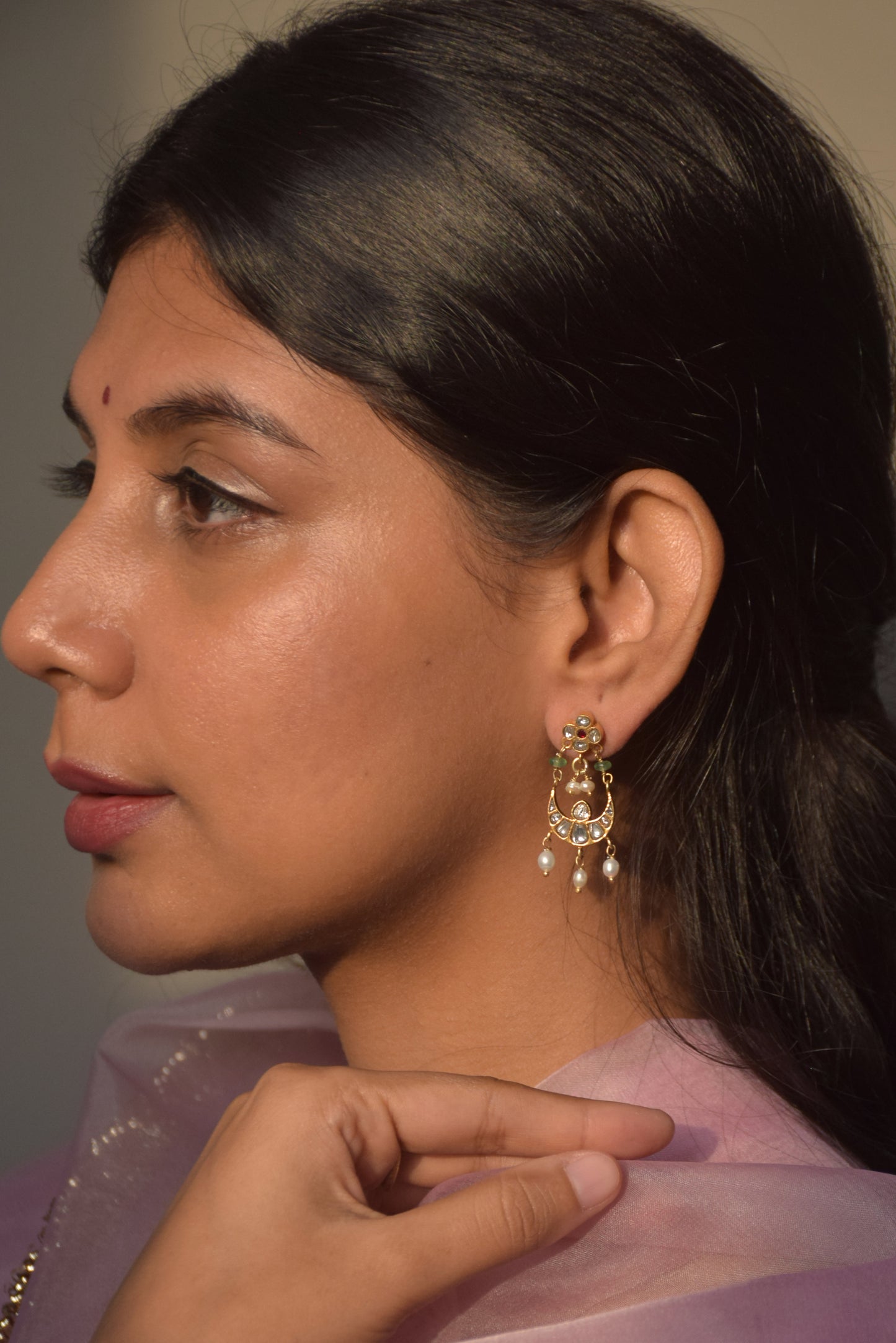 Nirjara Chandbali Earrings