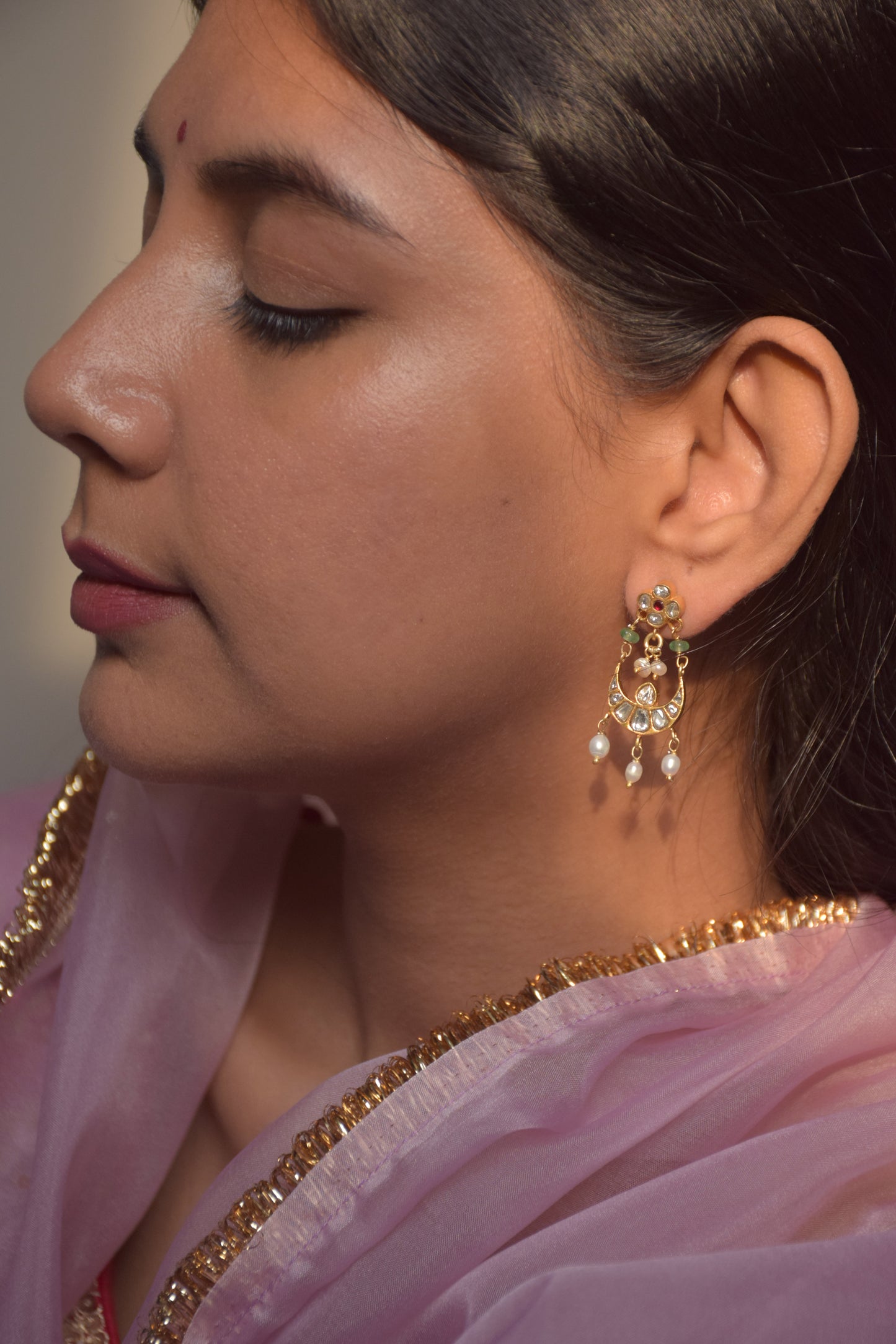 Nirjara Chandbali Earrings