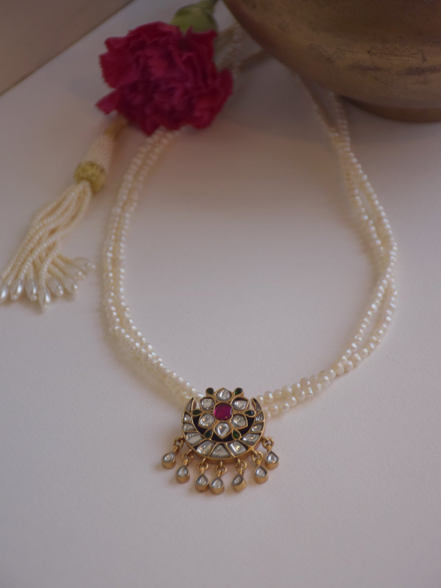 Chand Phool Jadau Pendant