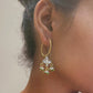 Nuvi Jewels hoop earrings in 925 sterling silver gold plated with hanging freshwater pearl jhumkis
