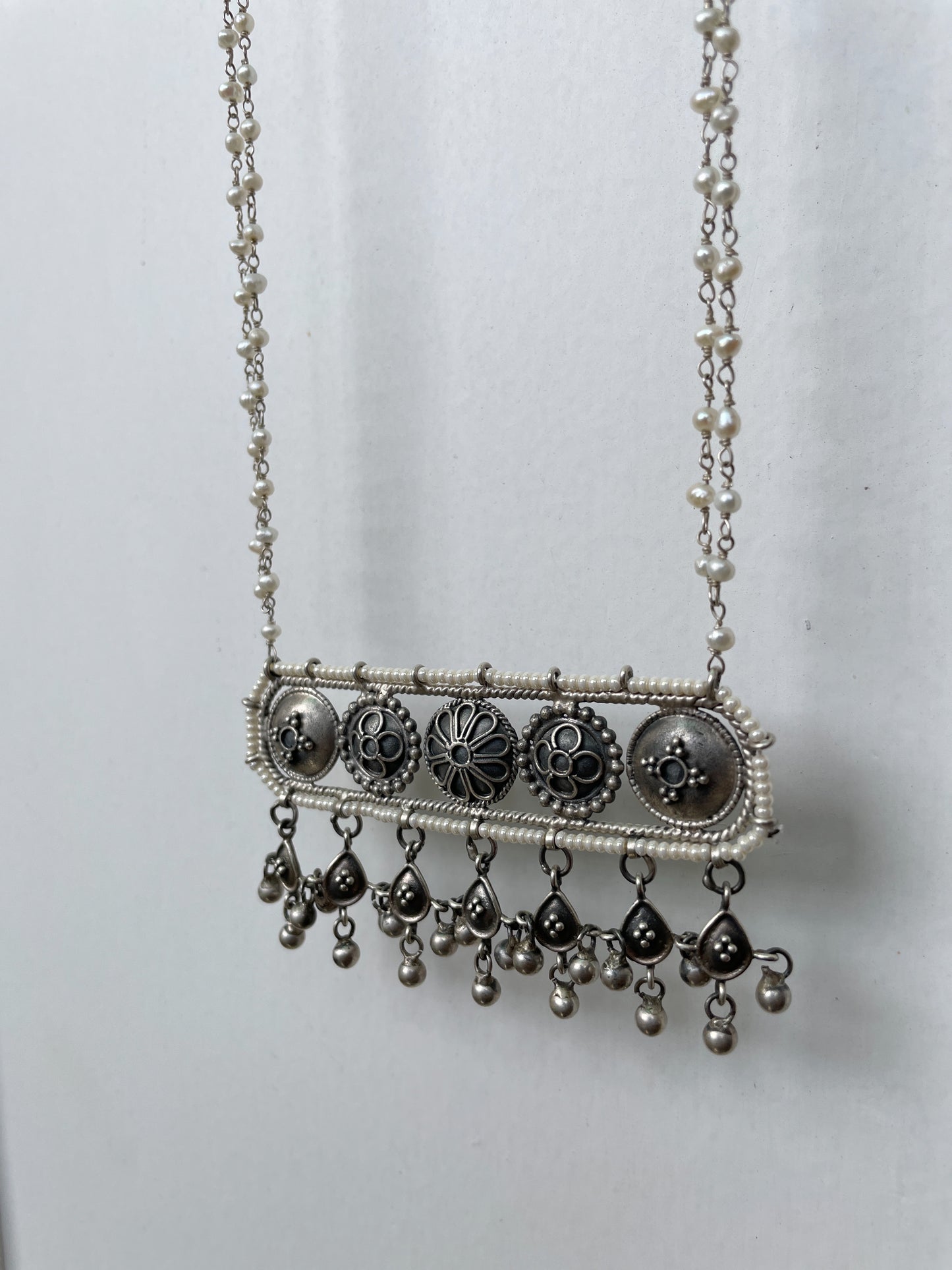 Keyuri Oxidised Silver Necklace