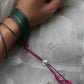 Fine silver lumba rakhi designed for bhabhi with elegant handcrafted artistry