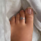 Pure 925 sterling silver toe ring with elegant artisan finish