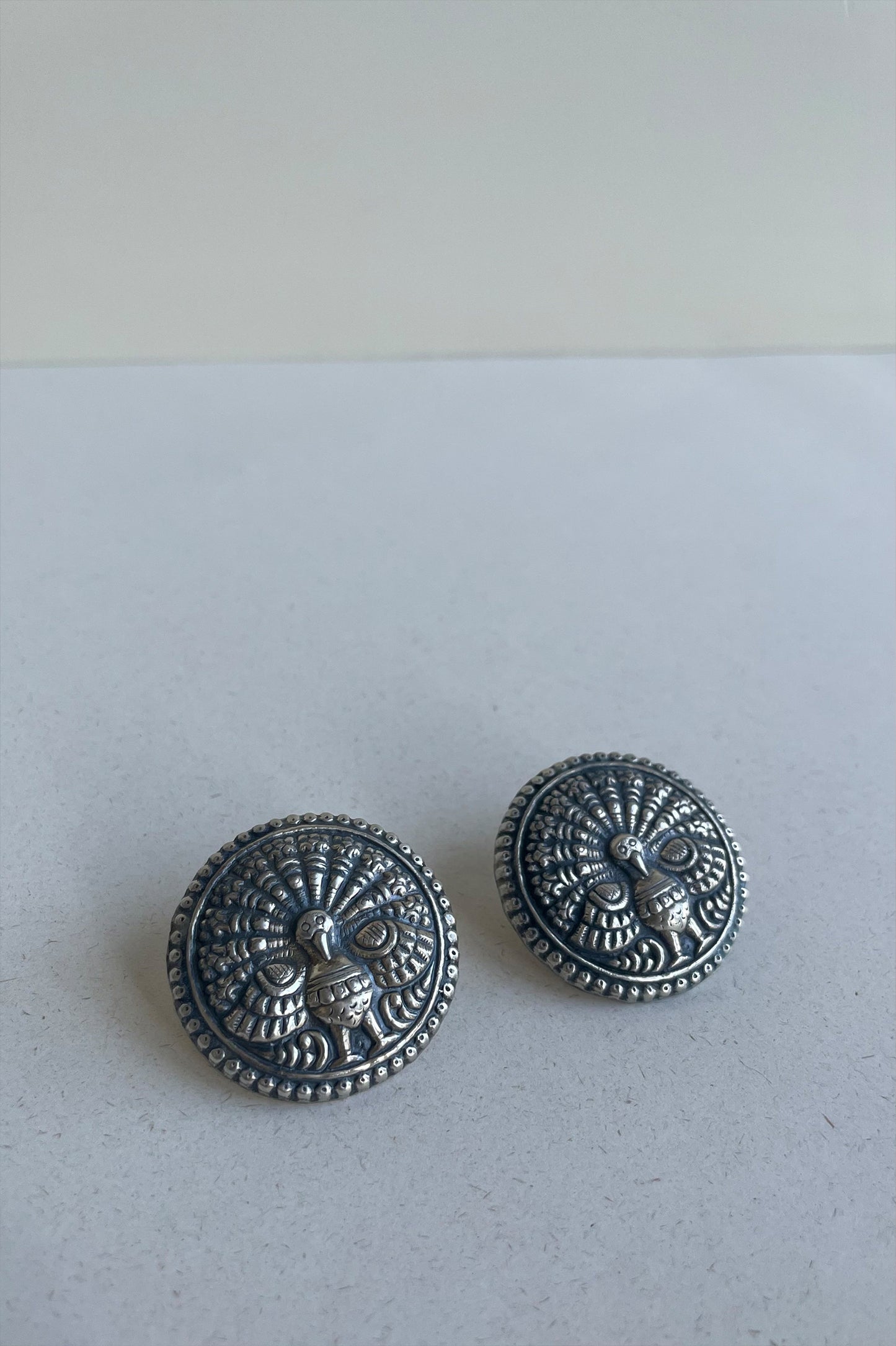 Oxidized Silver Mora Earstuds