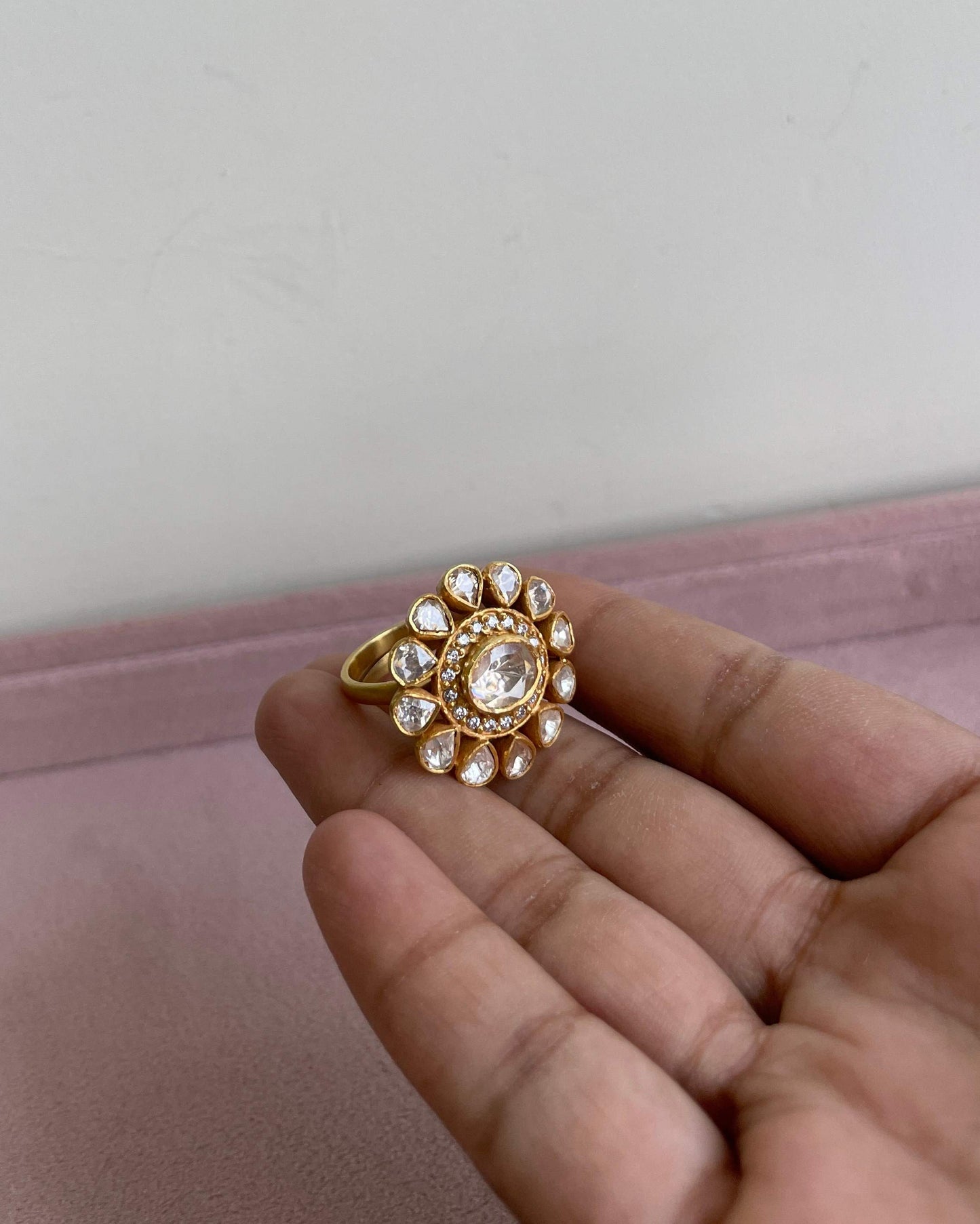 Taarika Silver Polki Ring