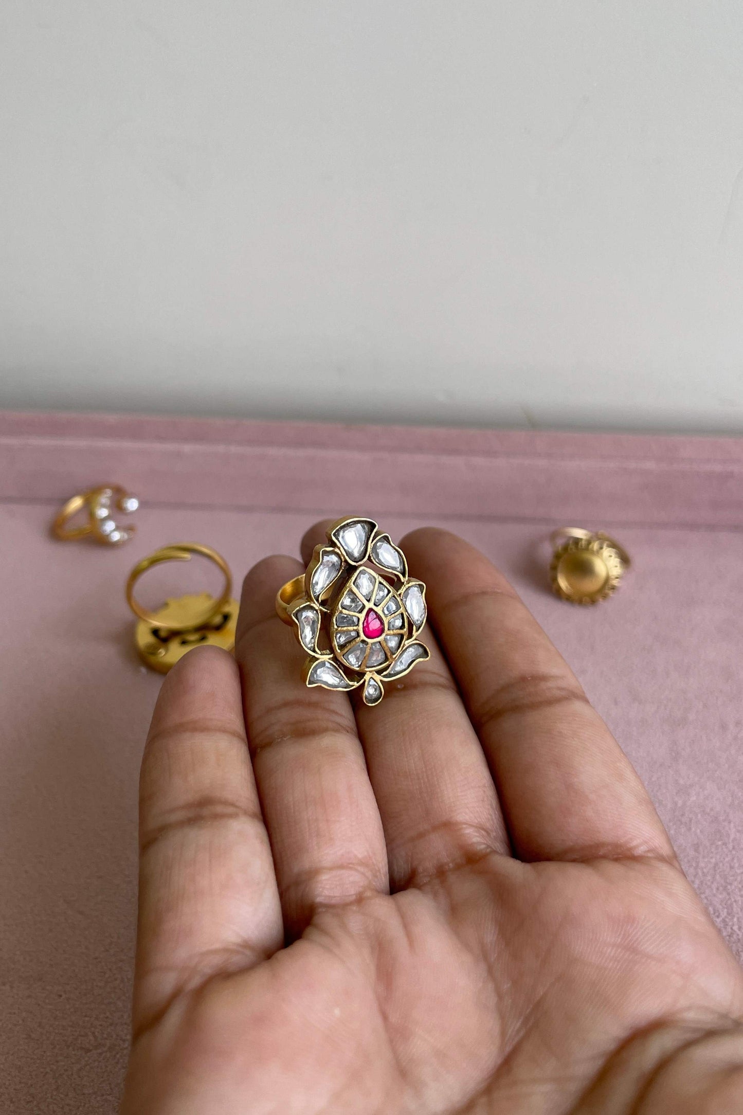 Nagma Phulkari Jadau Ring