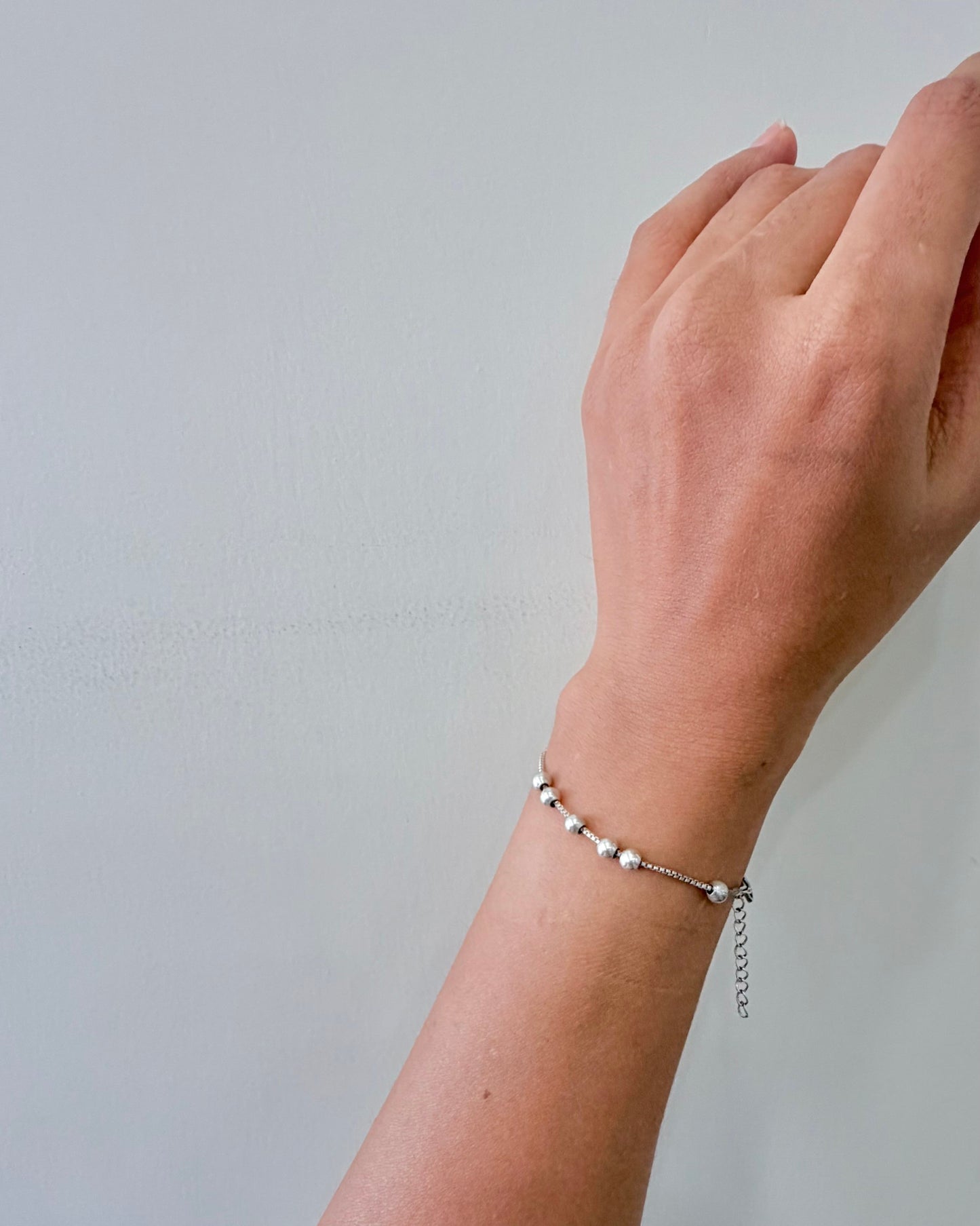 925 Silver Beaded Bracelet