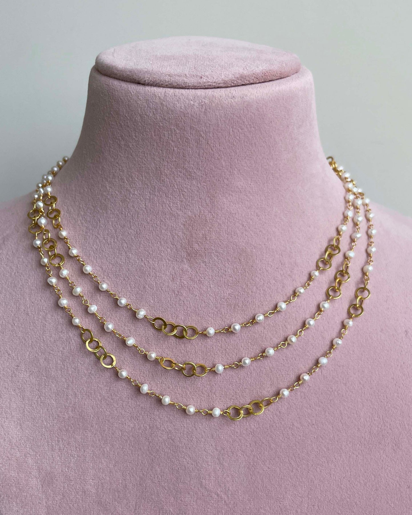  925 Sterling Silver pearl mala | NUVI JEWELS