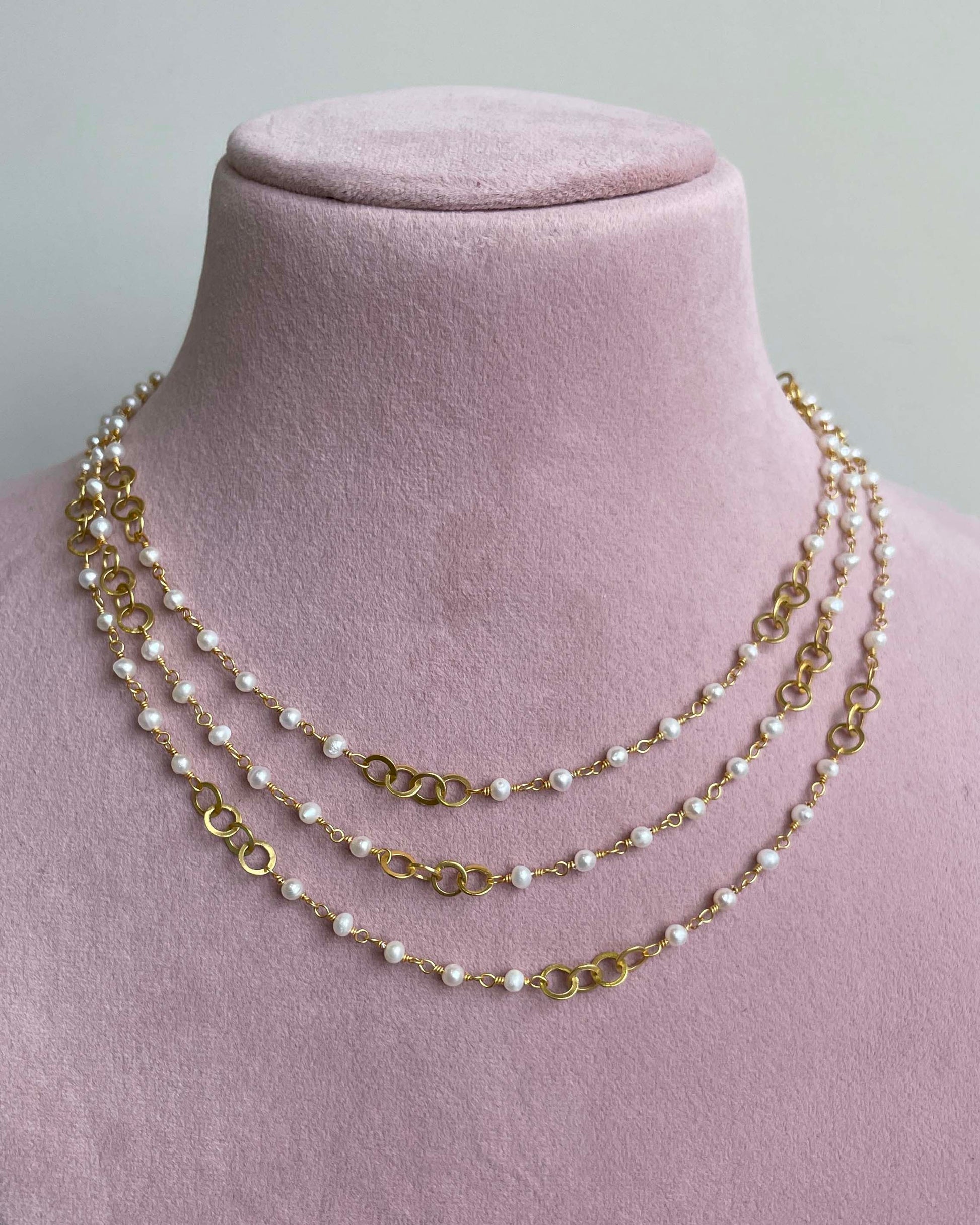  925 Sterling Silver pearl mala | NUVI JEWELS