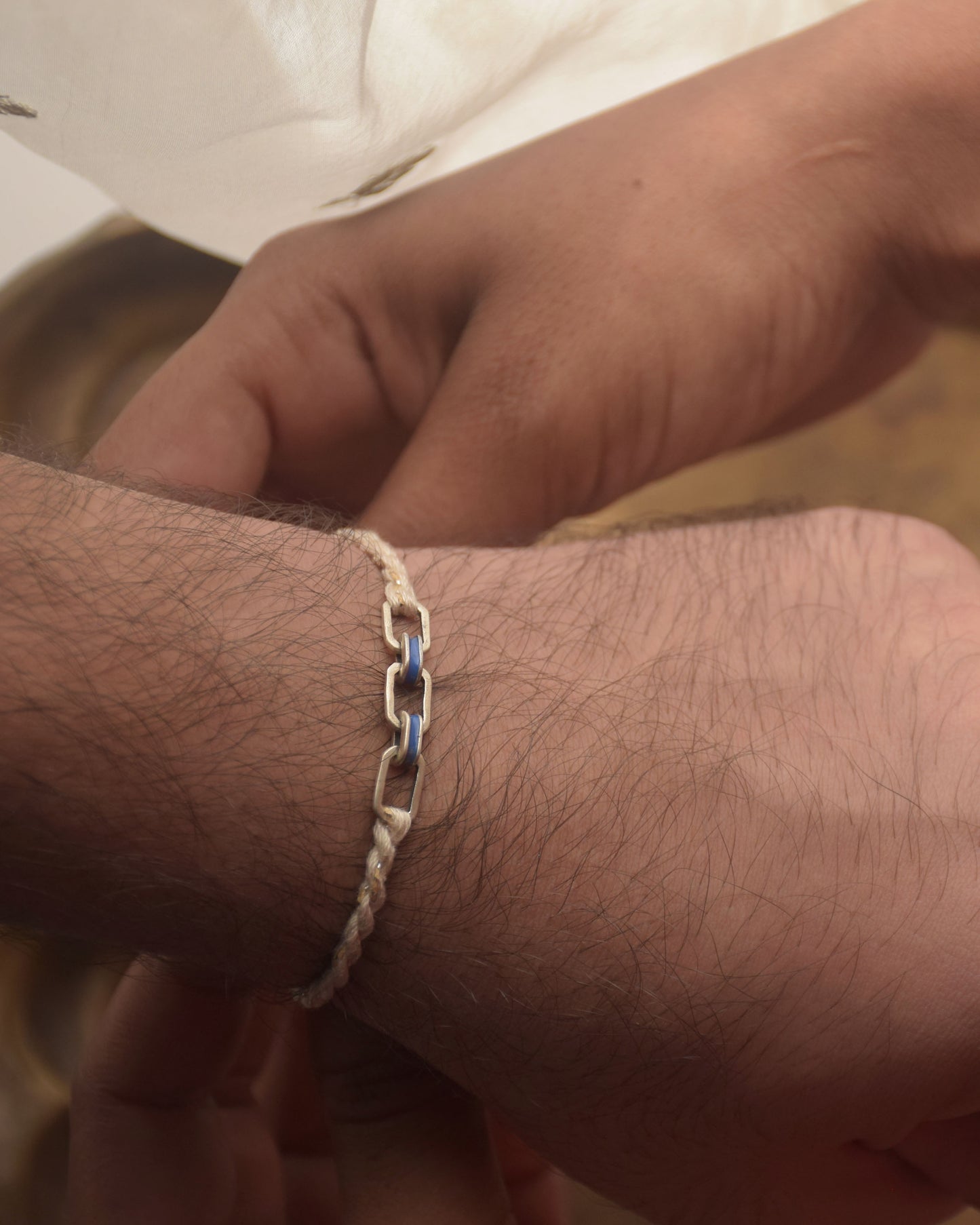 Designer Silver Rakhi Buy Online – Link Chain 925 Chandi Rakhi for Brother India	NUVI JEWELS