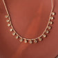 Nuvi Jewels moissanite round necklace crafted in 925 sterling silver with gold plated finish