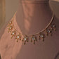 Handcrafted Nuvi Jewels Maaeri necklace in 92.5 silver with gold plating, jadau work and pearls