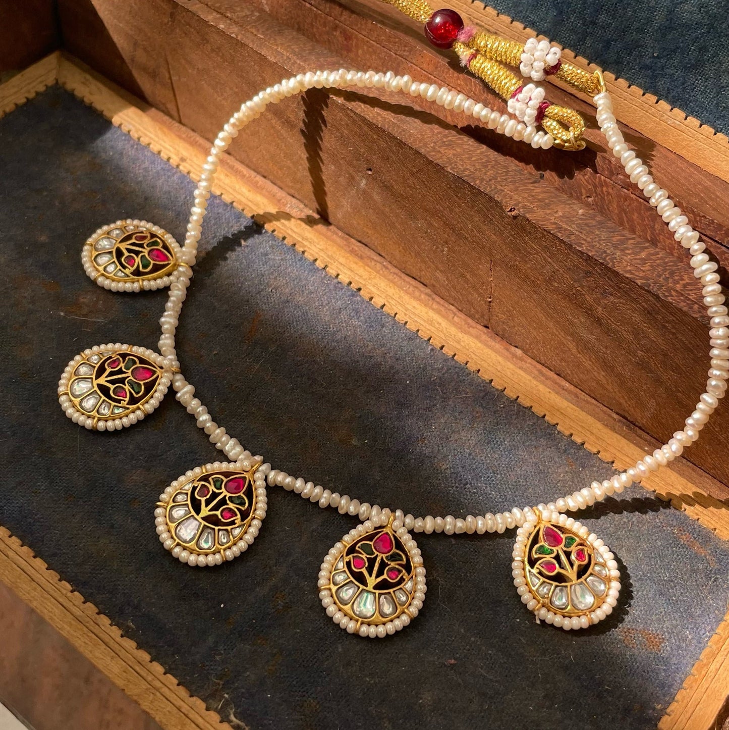 Nuvi Jewels gold-plated silver choker, handcrafted with intricate Jadau stones and timeless Kundan patterns
