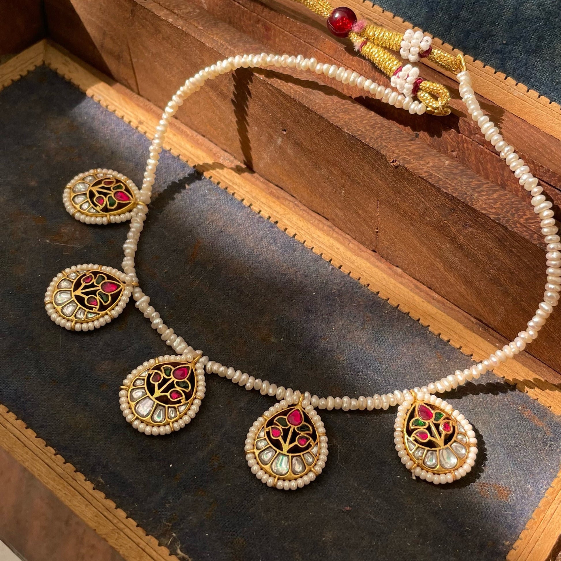 Nuvi Jewels gold-plated silver choker, handcrafted with intricate Jadau stones and timeless Kundan patterns