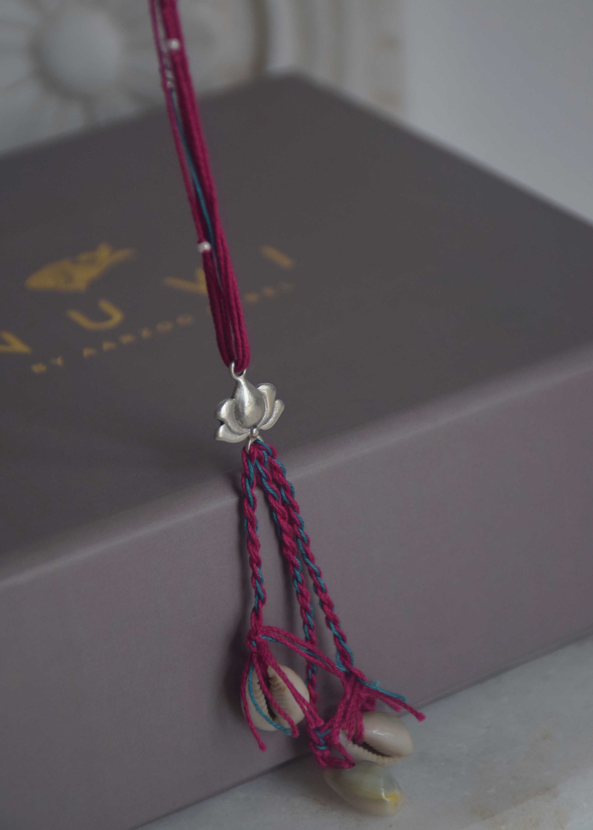 Raksha Bandhan Bhabhi 925 silver lumba rakhi with luxurious handcrafted detailing