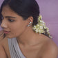 Handcrafted Nuvi Jewels Kumudini Earcuffs in 92.5 silver featuring floral motifs and secure cuff clip for comfort
