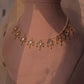 Elegant Nuvi Jewels Maaeri necklace with freshwater pearls and jadau leaf necklace in 925 silver