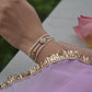 925 silver Phillauri bracelet with floral Jadau motif and pearl detailing