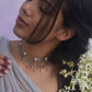 Handcrafted Nuvi Jewels Shakuntala Necklace in 92.5 silver featuring multiple cascading chains for choker-style elegance