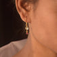 Elegant Nuvi Jewels polki 1-layer fishhoop earrings made in 92.5 silver with gold plated finish