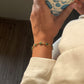 Classic Indian bracelet in sterling silver with rich 22K gold plating, simple yet elegant.