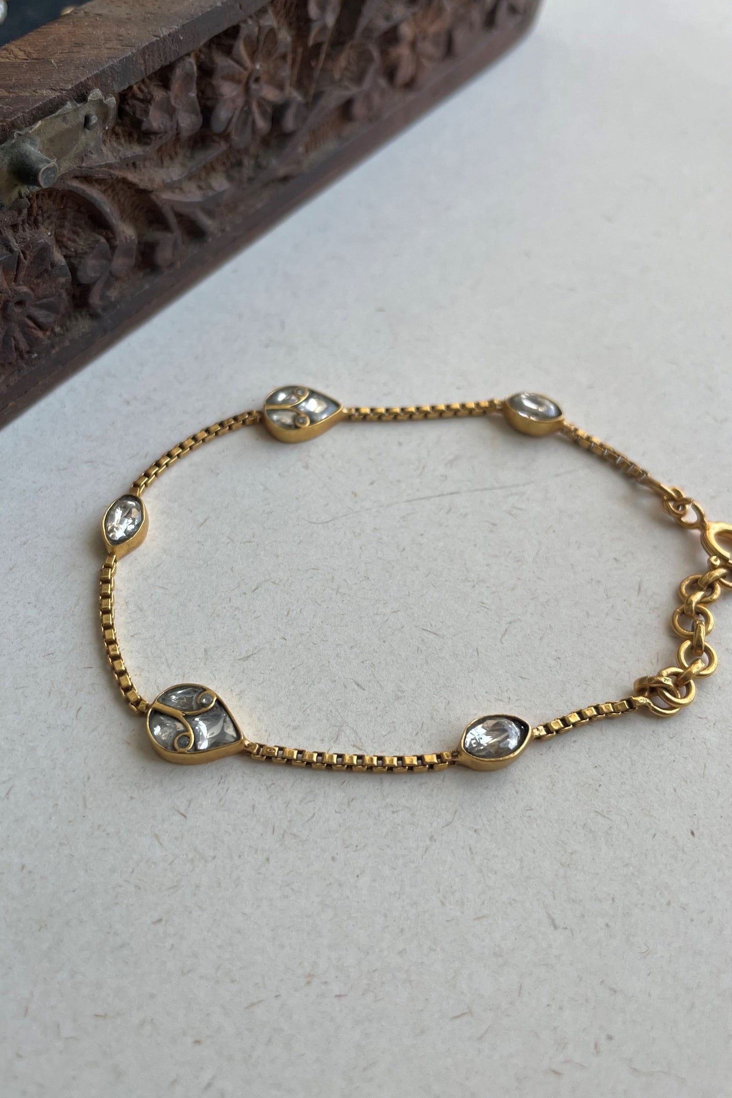 Lightweight 925 silver bracelet with 22K gold plating, modern minimalist style.