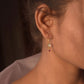 Elegant Nuvi Jewels polki 1-layer fishhoop earrings made in 92.5 silver with gold plated finish