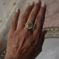 Elegant Nuvi Jewels jadau ring made in 92.5 silver with gold plated finish