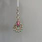 Nuvi Jewels handcrafted mangtikka in 925 sterling silver with gold plating and traditional stone work