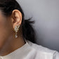 Nuvi Matsya 925 Silver Jadau Fish Earrings.