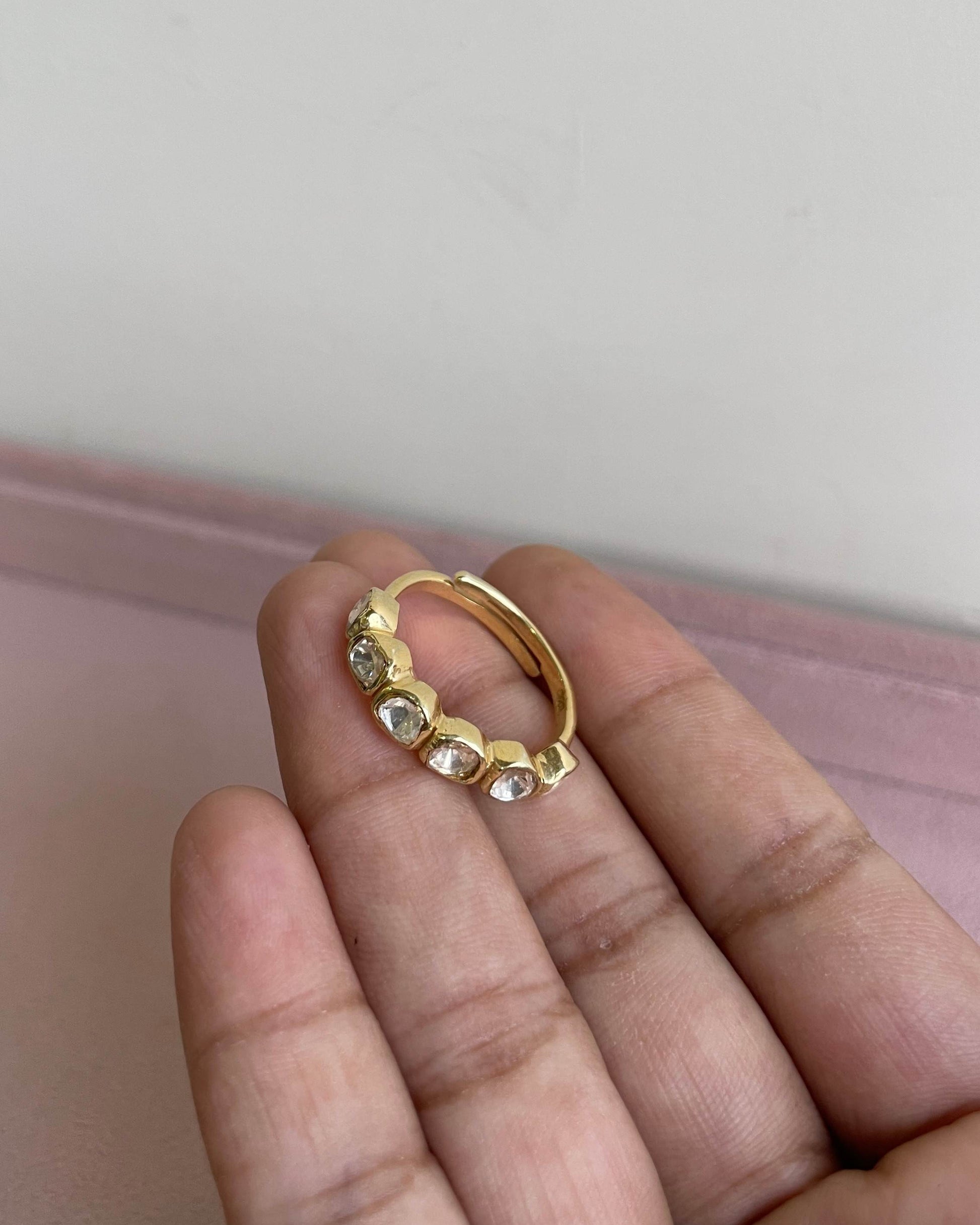 925 Silver Polki Ring