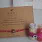 Handcrafted Rudraksh sterling silver rakhi by Nuvi Jewels with spiritual inspired design