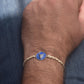 Nandi Blue Enamel Silver Rakhi – Designer Chandi Rakhi for Brother	NUVI JEWELS
