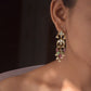 Handcrafted Nuvi Jewels Chand earrings with gold plated 92.5 silver, freshwater pearls, and vibrant colorful beads